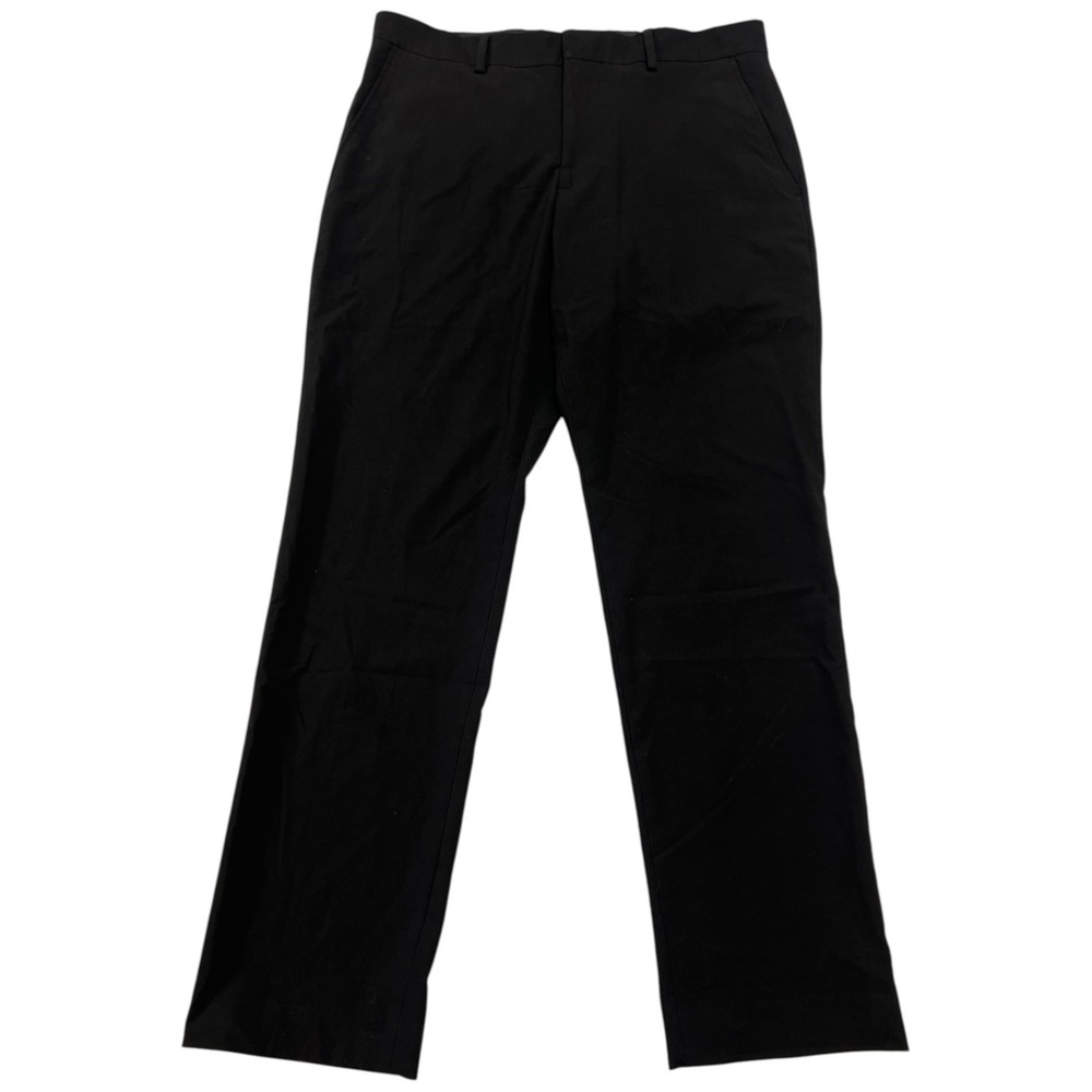 J. Ferrar Men's Flat Front Size 32x30 Slim Fit Black Suit Dress Pants Trousers